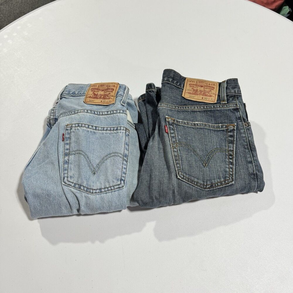 Lot of 2 Levi's 505 Jeans Men's 30x30 Regular Fit Straight Leg